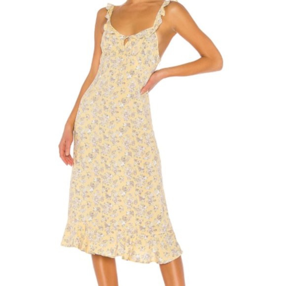 Auguste The Label Yellow Midi Dress. Barely worn. Bought for $220, sell for $80.